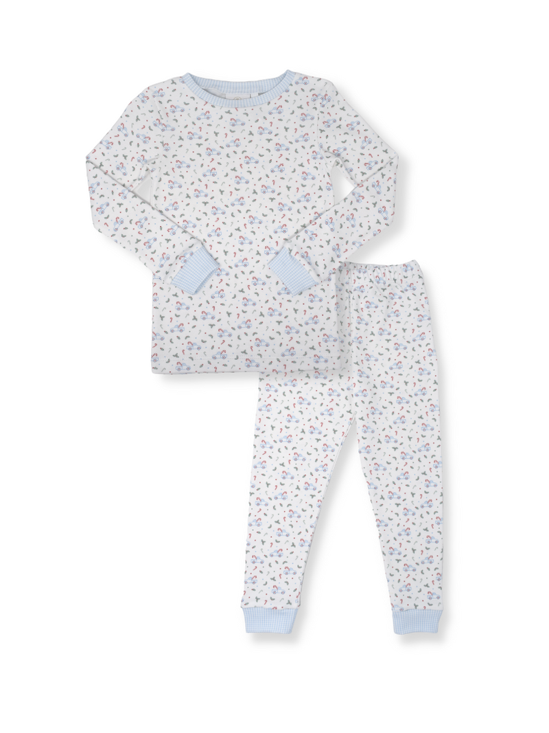 Pre-Order Sweet Pea PJ Set - Holly/Truck - Born Childrens Boutique