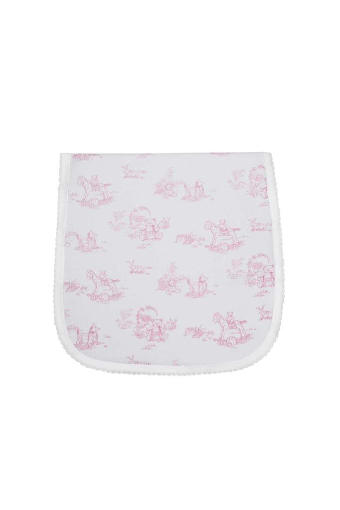 Pink Toile Burp Cloth - Born Childrens Boutique