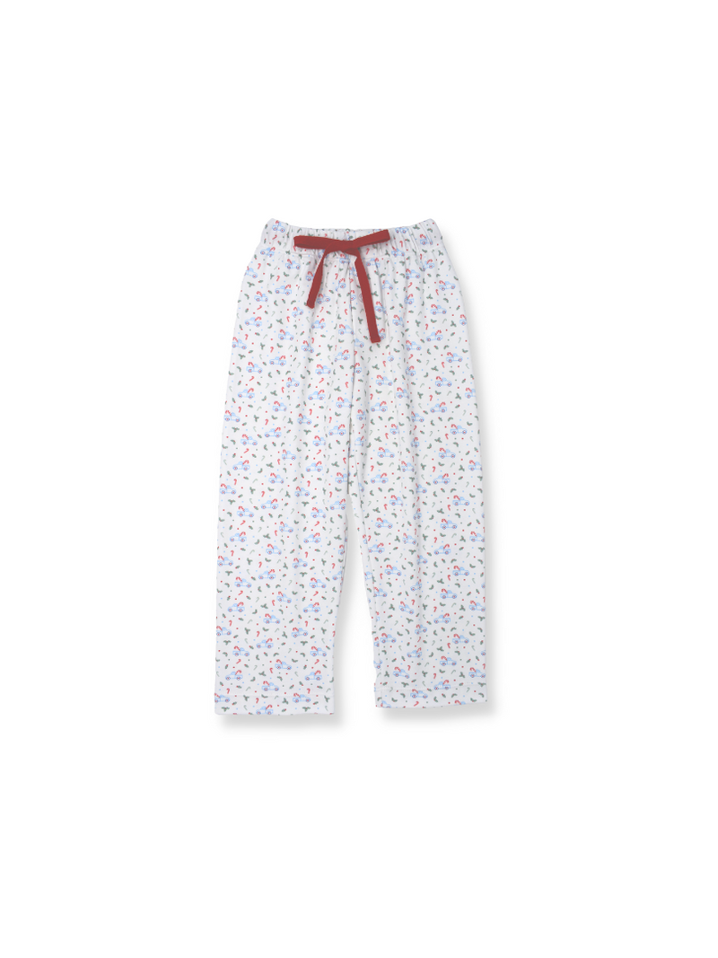 Pre-Order Tommy Pajama Pant - Holly/Truck - Born Childrens Boutique