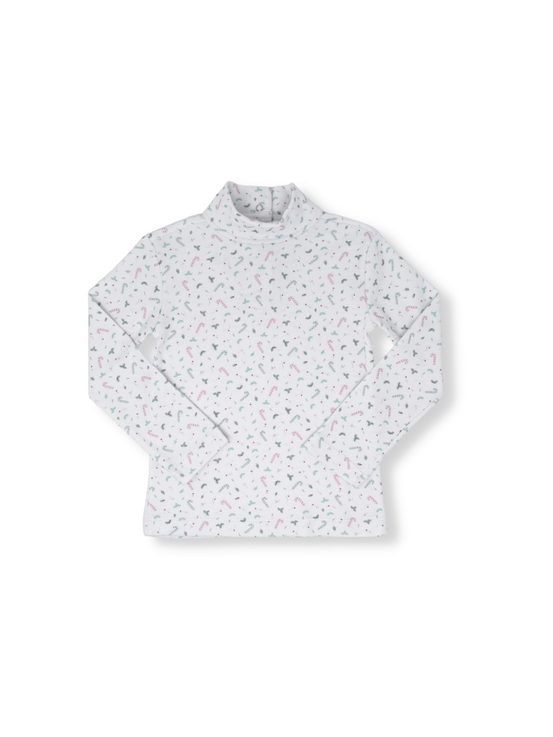 Pre-Order Tot Turtleneck - Holly/Candy Cane - Born Childrens Boutique