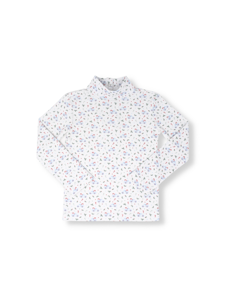 Pre-Order Tot Turtleneck - Holly/Truck - Born Childrens Boutique