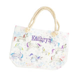 Unicorn Canvas Tote (16"x22"x7") - Born Childrens Boutique