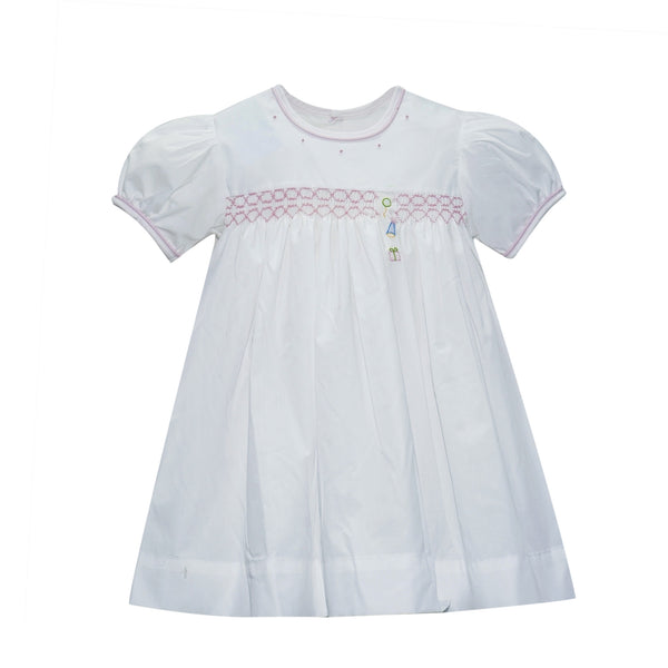 Balloon/Hat/Present Embroidered Dress - Born Childrens Boutique