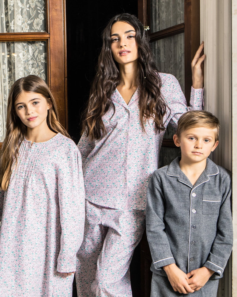 Pink Green Floral Beatrice Nightgown - Born Childrens Boutique