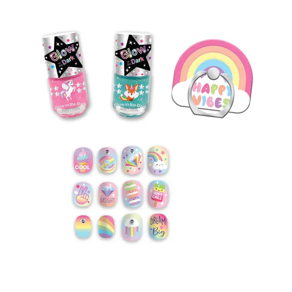 Glow in the Dark Nail Glam.Rainbow - Born Childrens Boutique