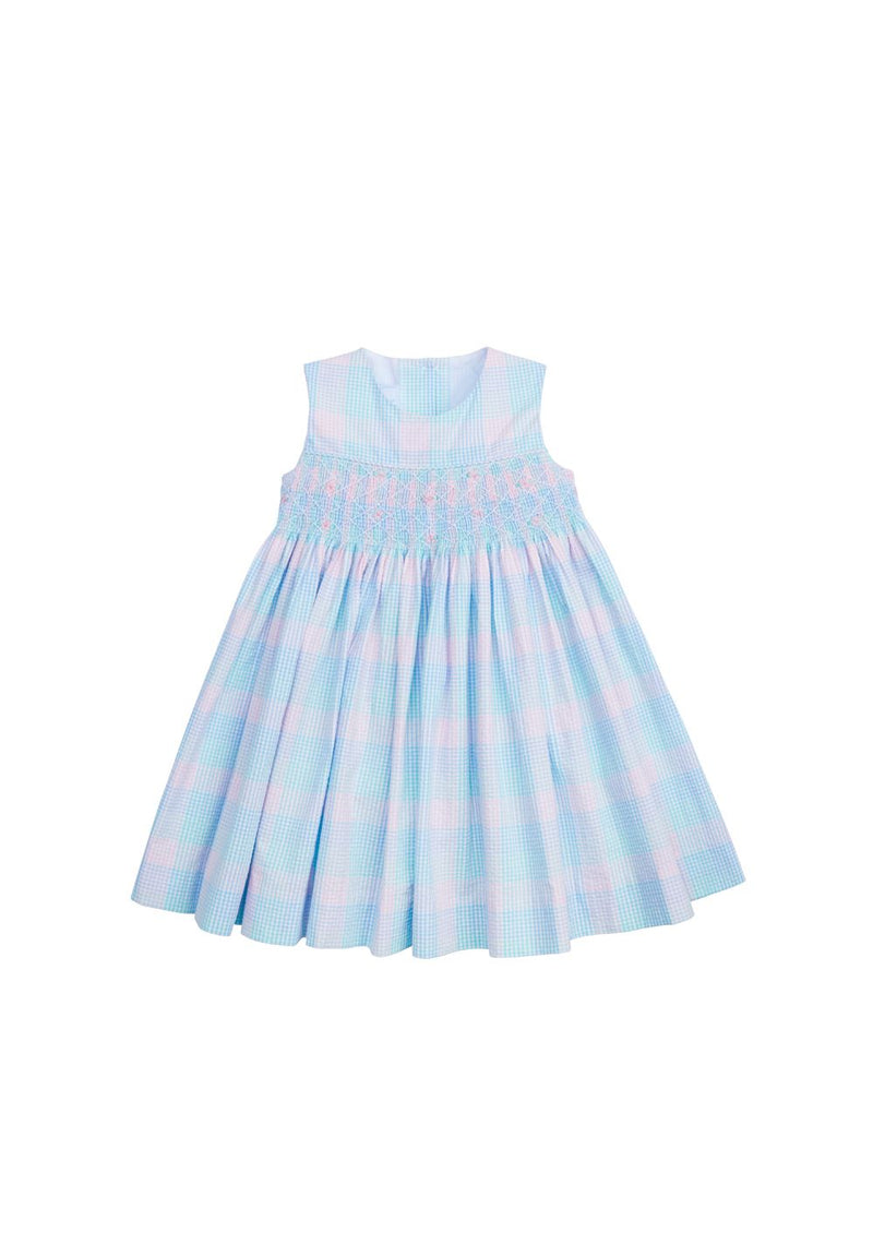 Little English Smocked Hollis Dress - Palm Beach Plaid - Born Childrens Boutique