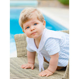 Pre-Order Sailor Blue Boy Romper - Born Childrens Boutique