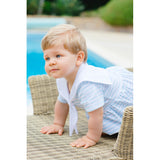 Pre-Order Sailor Blue Boy Romper - Born Childrens Boutique