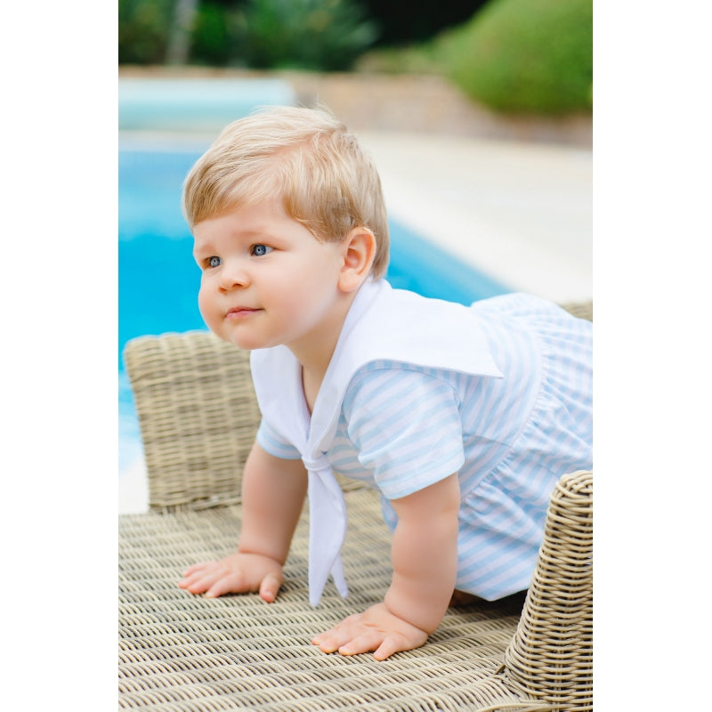 Pre-Order Sailor Blue Boy Romper - Born Childrens Boutique