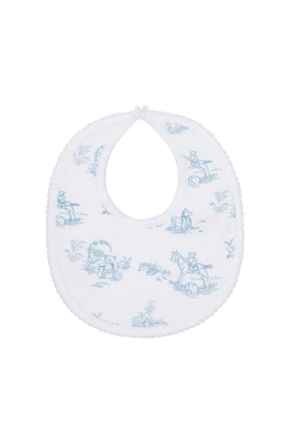 Blue Toile Bib - Born Childrens Boutique