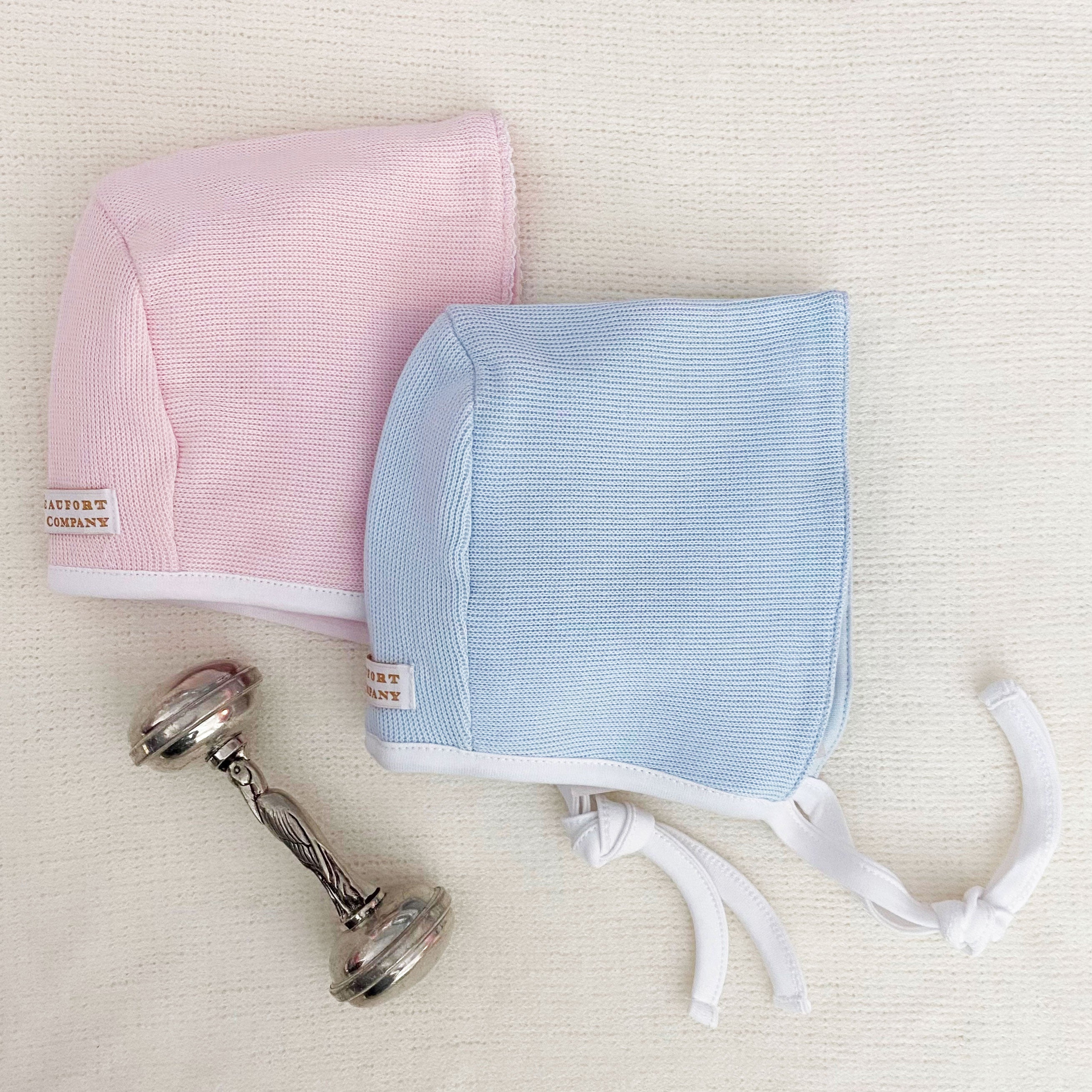 Bundle Me Bonnet - Palm Beach Pink With Worth Avenue White - Born Childrens Boutique