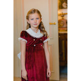 Pre-Order Sal & Pimenta Burgundy Velvet Dress - Born Childrens Boutique