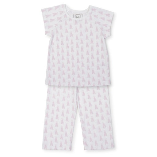Lila + Hayes Molly Pant Set Bunny Tails Pink - Born Childrens Boutique