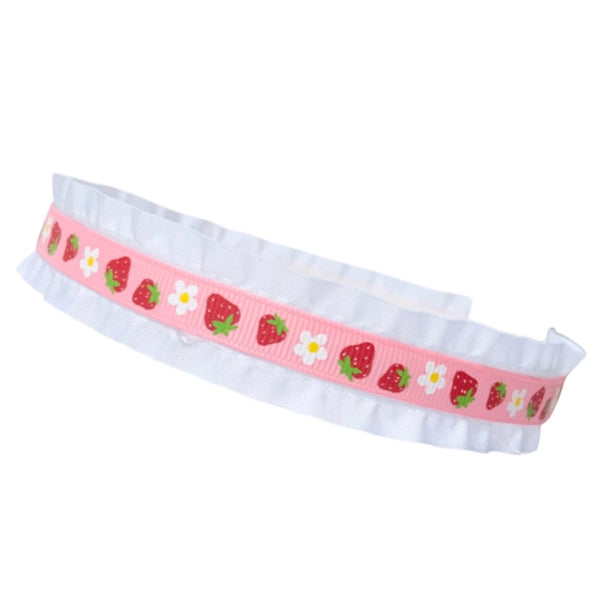 Strawberry Fields Ribbon Headband - Born Childrens Boutique