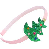 Glitter Christmas Tree Headband - Born Childrens Boutique