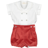 Sal & Pimenta Carmine Velvet Baby Set - Born Childrens Boutique