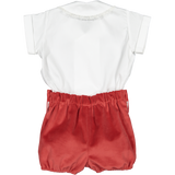 Sal & Pimenta Carmine Velvet Baby Set - Born Childrens Boutique