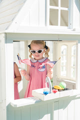 Pre-Order Ahoy Dress in Red Micogingham - Born Childrens Boutique