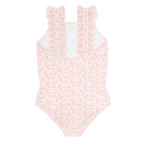 Pre-Order Calypso Coral Botanic Ruffle Strap One Piece - Born Childrens Boutique