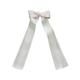 Double Pastel large Grosgrain Long Tail Bow, Link Pink - Born Childrens Boutique
