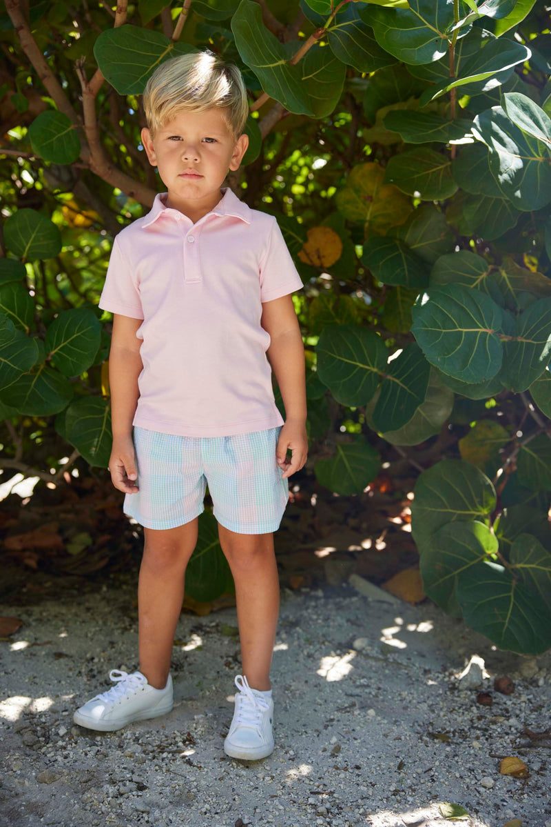 Little English Basic Short - Palm Beach Plaid - Born Childrens Boutique