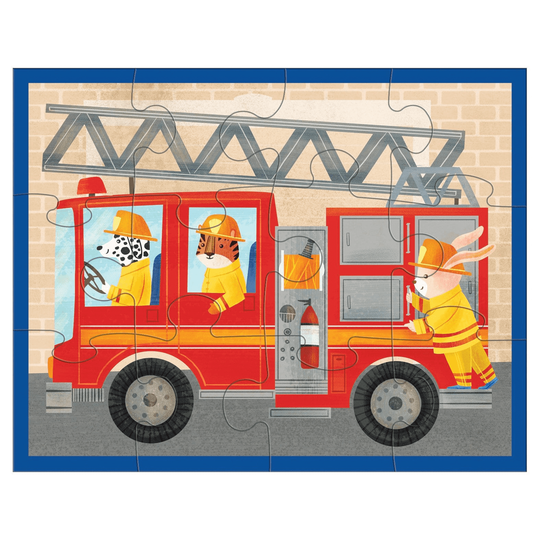 Fire Truck Pouch Puzzle - Born Childrens Boutique
