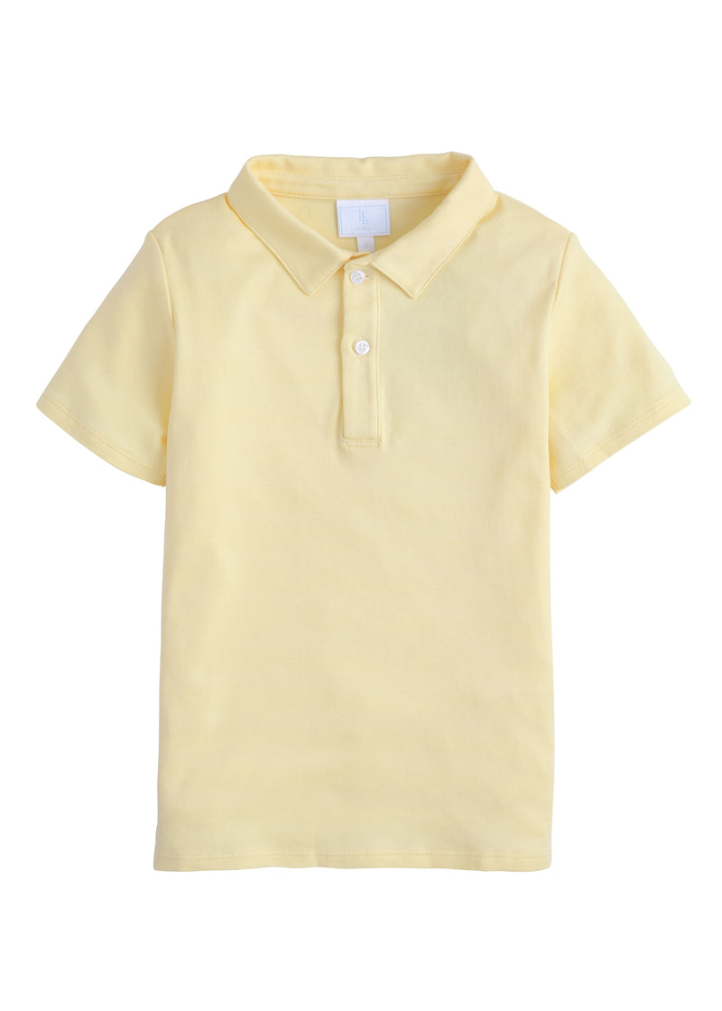 Short Sleeve Solid Polo - Yellow - Born Childrens Boutique