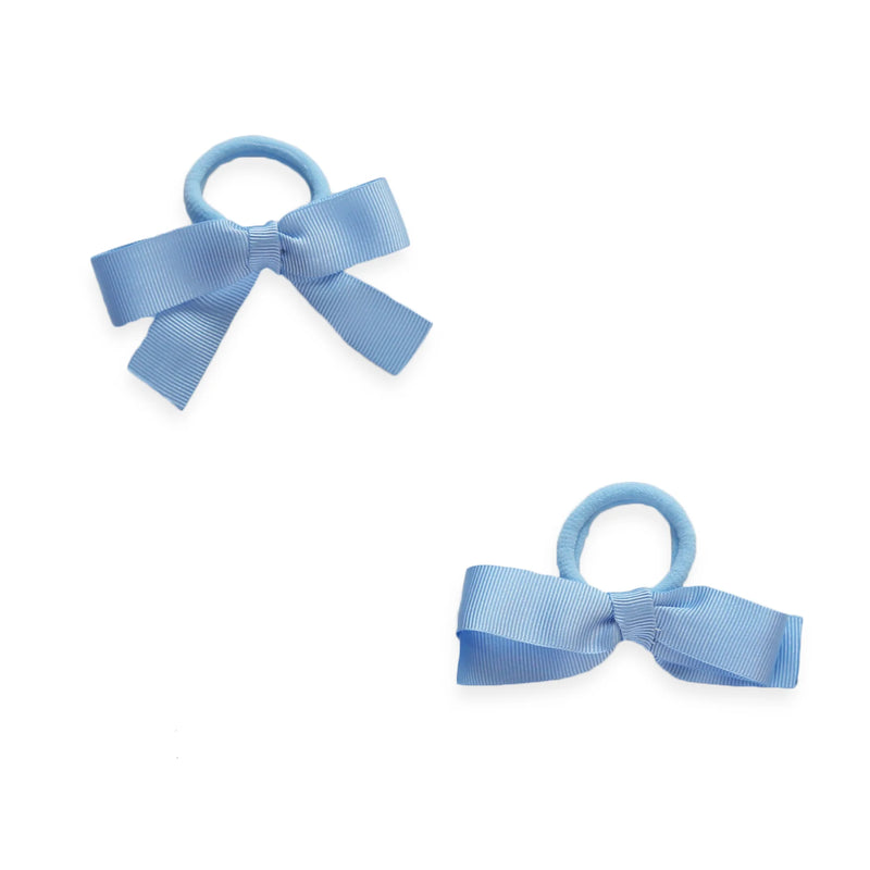 Grosgrain Hair Ties, Baby Blue - Born Childrens Boutique