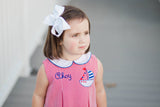 Pre-Order Ahoy Dress in Red Micogingham - Born Childrens Boutique