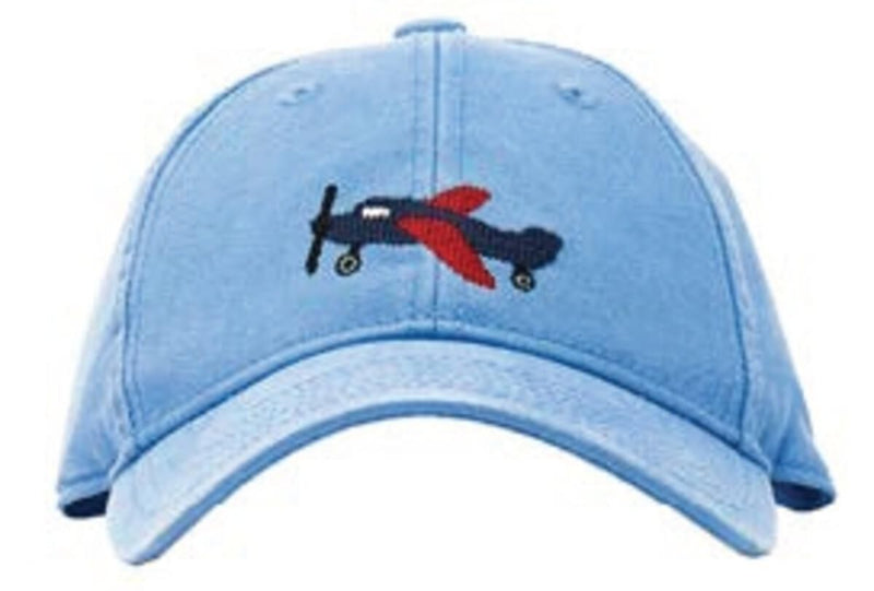 Kids Baseball Hat, Airplane on Light Blue - Born Childrens Boutique