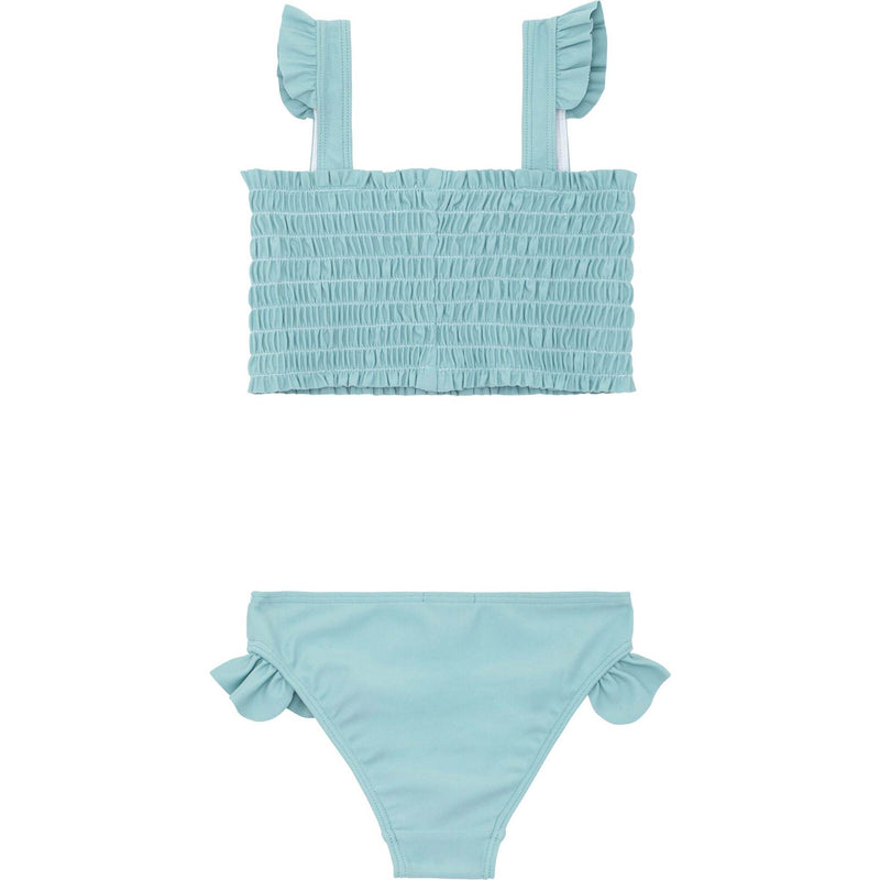 Sea Blue Smocked Bikini - Born Childrens Boutique