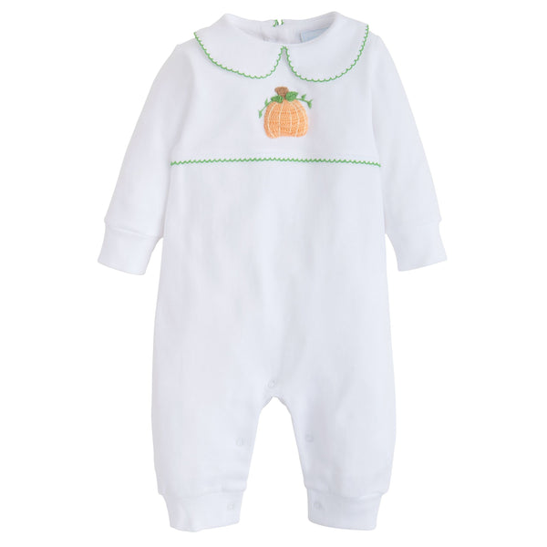 Little English Pumpkin Crochet Playsuit - Born Childrens Boutique