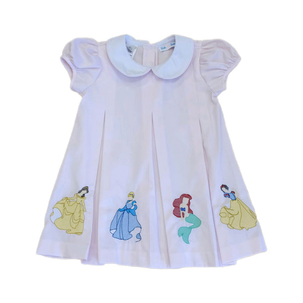Dana Pink Embroidered Princess Dress - Born Childrens Boutique