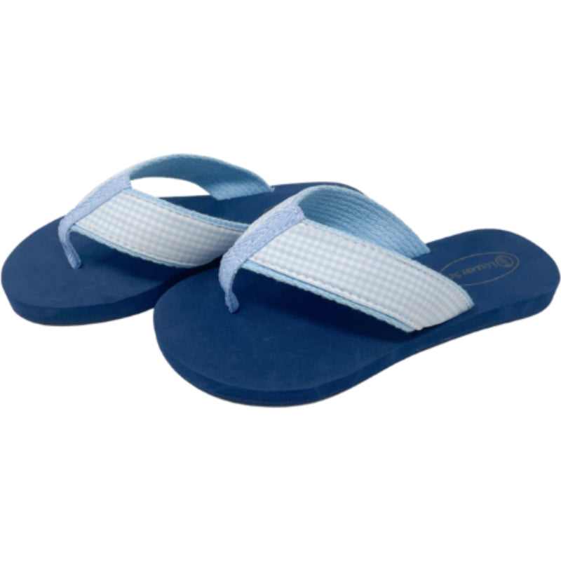 Lullaby Set Flip Flop - Blue Mini Gingham - Born Childrens Boutique