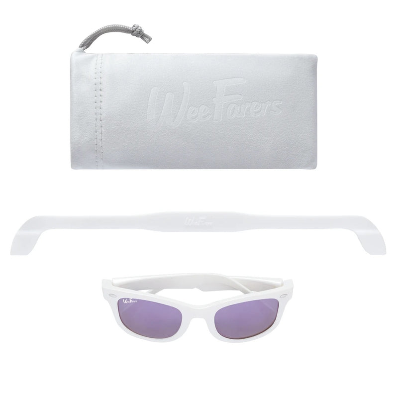 Polarized WeeFares, White/Purple - Born Childrens Boutique