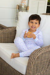 Pre-Order Sweet Pea PJ Set - Holly/Truck - Born Childrens Boutique