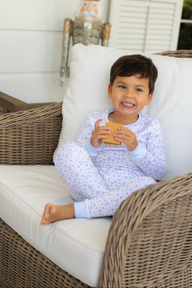 Pre-Order Sweet Pea PJ Set - Holly/Truck - Born Childrens Boutique