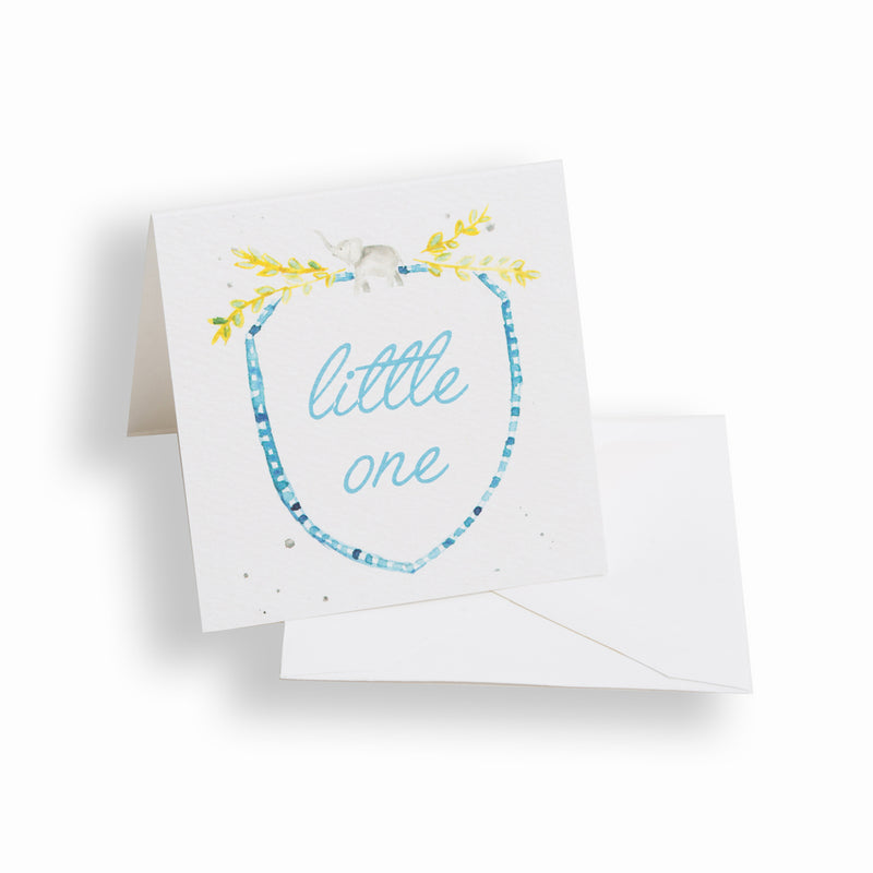 "Little One" Blue Enclosure Cards - Born Childrens Boutique