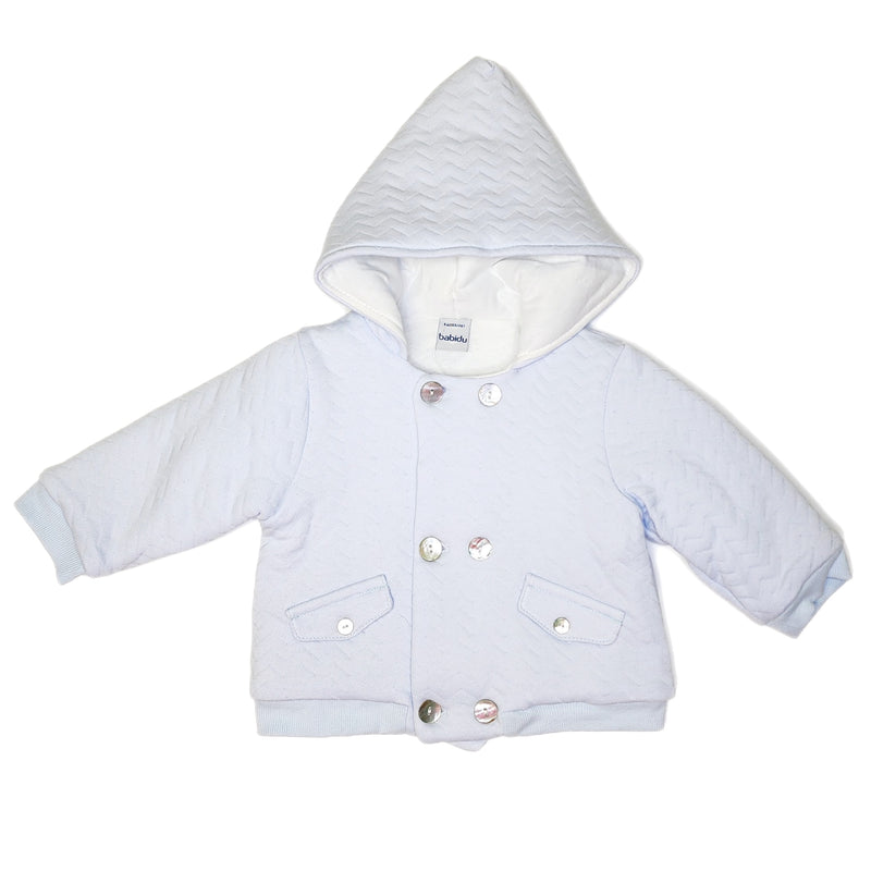 Coat with Hood Sky Blue - Born Childrens Boutique