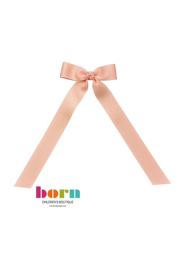 Wee Ones Light Coral Bow with Tail - Born Childrens Boutique