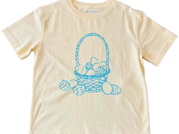Short Sleeve Yellow Easter Basket T-Shirt - Born Childrens Boutique