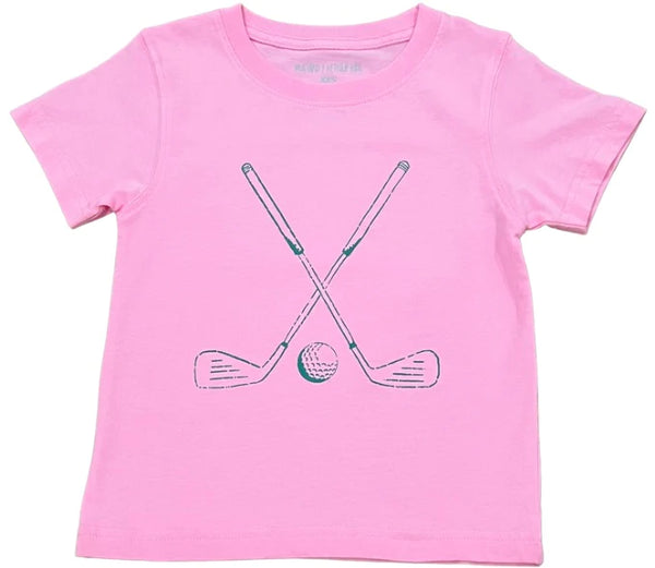 Short Sleeve Light Pink Golf T-Shirt - Born Childrens Boutique
