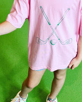 Short Sleeve Light Pink Golf T-Shirt - Born Childrens Boutique
