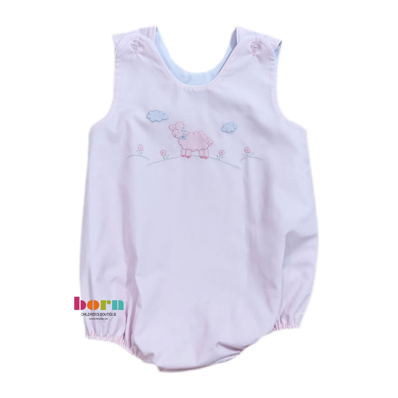 Sleeveless Bubble, Pink Lamb - Born Childrens Boutique