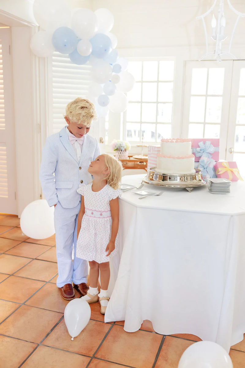 Prep School Pants Breakers Blue Seersucker With Breakers Blue Stork - Born Childrens Boutique