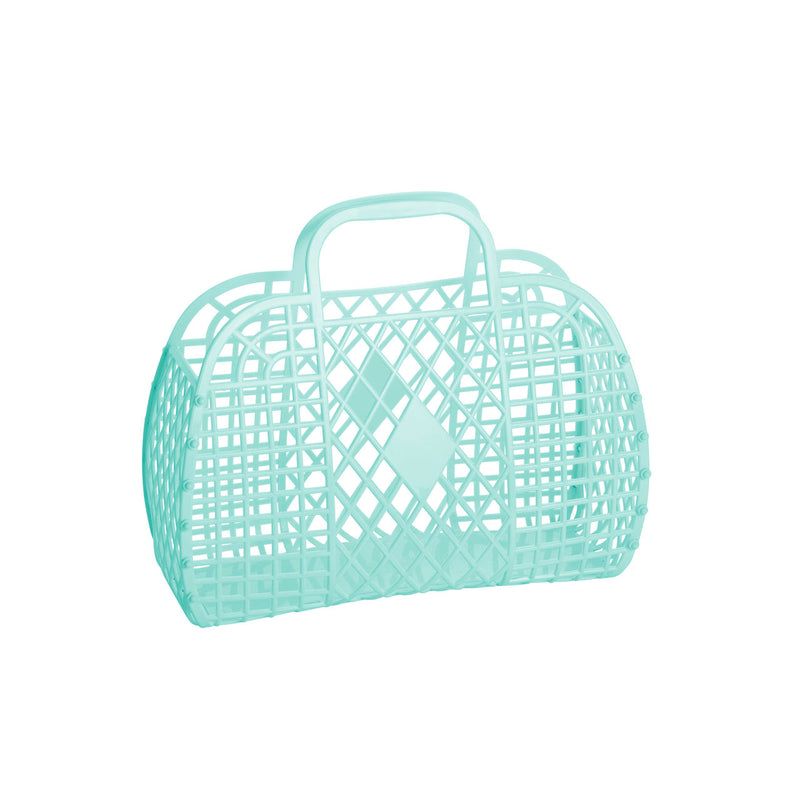 Retro Basket-Small, Mint - Born Childrens Boutique