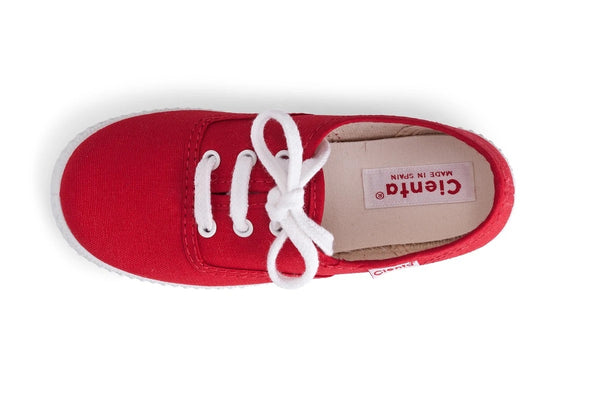 Cienta Kids Red Lace Up - Born Childrens Boutique