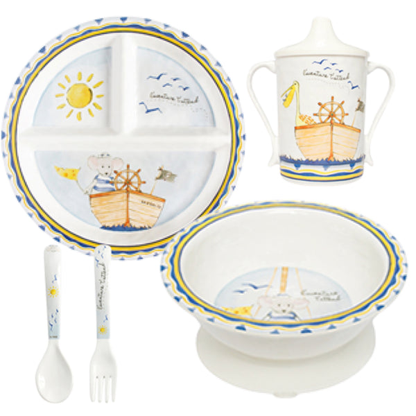 Dinner 5 Piece Set, Adventure Awaits - Born Childrens Boutique