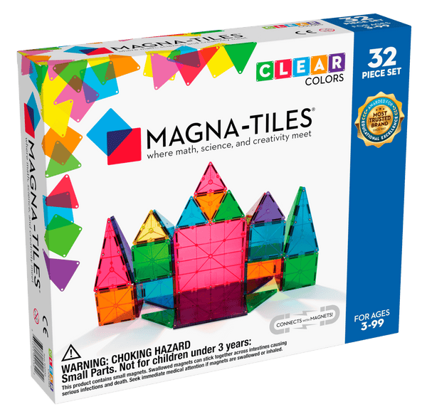 Magna-Tiles Clear Colors 32 Piece Set - Born Childrens Boutique