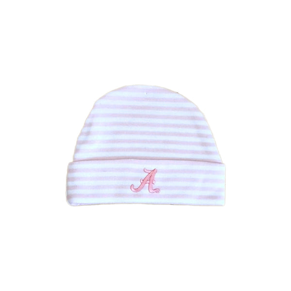Knit Cap, Pink Stripe Alabama - Born Childrens Boutique